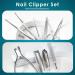 Professional 9-in-1 Manicure Set with Leather Case - Stainless Steel Nail Clippers Kit for Men - Black Grooming Kit with Fingernail & Toenail Clippers - 9 Piece Set - Buy Online on GoSupps.com