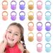 Wisebom pom pom hair tie baby 20pcs colorful elastic headband pompons hair band hair tie with pompom hair rubber band hair accessories for children toddlers girls
