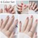 Nail Polish Sets 6PC Quick Dry Nail Polish Nail Varnish Long Lasting Nude Pink White Red Purple Glitter Nail Polish Non-Toxic Water Based Natural Nail Varnish Sets No Need Cure - Buy Online on GoSupps.com