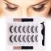 Magnetic Eyelashes natural look 2 Tubes of Black Magnetic Eyeliner and 7 Pairs 3D eyelashes magnetic Reusable False Eyelashes Magnetic Lashes Easy to Wear Waterproof-No Glue Needed 7 Pairs magnetic eyelashes