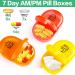 Buy Serfeymi Weekly Travel Pill Organizer - 2 Times a Day AM PM Rainbow 7-Day Pill Box with Portable Zipper Canvas Case for Vitamins and Medicines - Bloom 01 - Buy Online on GoSupps.com