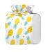 Pineapple Heart Hot Water Bottle with Cover 1L Small Hot Water Bag for Pain Relief Cramps BPA Free