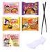 Hot Chicken Flavor Ramen Noodles Bundle with JONEX SCO Reusable Chopsticks with Holder Dishwasher Safe (7 items)