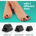 Welnove Toe Separator Toe Spacer for Women Bunion Protector for women Protector for Toe 6 Count 3 Size Black - Buy Online on GoSupps.com
