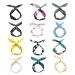 LZYMSZ 12PCS Twist Bow Wired Headbands  Iron Wire Bow Knotted Flower Hairband Yoga Head Wraps Sports Turban  Vintage Printed Criss Cross Knotted for Women Girls 12-TS