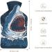 Shark Hot Water Bottle with Plush Cover - Hand Warmer for Adults & Kids | 26.5x15.3cm - Shop Internationally! - Buy Online on GoSupps.com