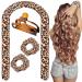 Curling overnight curlers overnight headband curlers curls while sleeping heat -free curly stitch headband silk bands hair curls make long hair overnight - leopard pattern