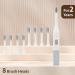 Sonic Electric Toothbrush for Adults - Rechargeable 8 Brush Heads 6 Modes 90 Days Battery Life Timer - Off-White - Buy Online on GoSupps.com