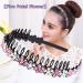 6-Pack Rhinestone Teeth Combs & Flower Crystal Hair Bands for Women - Non-Slip Hard Plastic Head Straps in 6 Shiny Colors | Luolipeya - Buy Online on GoSupps.com