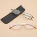 Lanomi Narrow Reading Glasses for Men & Women - Vintage Rectangle Metal Frame - 5-Piece Set - 2.5 Diopters - Lightweight Visual Aid - Buy Online on GoSupps.com