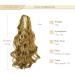 Gairyan 45cm Dark Blonde Claw Clip Ponytail Extensions - Curly Wavy Synthetic Hair for Women - Buy Online on GoSupps.com