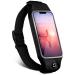 Moex Passel Mobile phone for Samsung Galaxy A54 5g running bag Jogging bag waterproof slim running Belt flexible with a viewing window holding strap for jogging belly pocket sport black unity