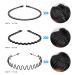 Unisex Hair Bands for Men & Women - Black Corrugated Slip-Resistant Hoops | 6 Pieces - Perfect for Sports & Beauty Care - Buy Online on GoSupps.com