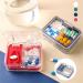 Portable Multifunctional Medicine Box | 3-in-1 Double-Sided Pill Organizer | Travel Moisture-Proof Pill Case for Purse & Pocket (White - Buy Online on GoSupps.com
