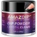 Crystal Clear Nail Dip Powder 1oz AMAZDIP Pro Dipping Nail System for Salon/DIY at Home D1001 01-Crystal Clear