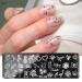 6-Piece Nail Stamping Plates Set with Stamper, Scraper, Chrysanthemum, Coconut Tree, and Leaf Designs - Manicure Nail Art Templates for Flowers - Nail Supplies - Buy Online on GoSupps.com