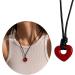 Oralgo Aesthetic Leather Heart Choker Necklace - Adjustable Everyday Accessory for Parties & Appointments - Buy Online on GoSupps.com