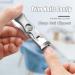Buy Ultra Wide Jaw Opening Nail Clippers - German Telescopic Toenail Clippers for Seniors | Portable Ultra Sharp Anti Splash Design (Silver A+B - Buy Online on GoSupps.com