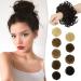 RUWISS INFORMAL HAIR PICK 100% REAL HAIR ROSE DOTT FOR WOMES REAL HAIR SCRUNCHIES TOCK HARD SHORT LACK BUND BUND BUND PERSION THERE TRAME IN THE TRAME BUTING (Darkest Brown) 1 piece (Pack with 1) Darkest Brown