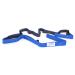 RangeMaster Stretch Strap with Exercise Guide Versatile Multi-Loop Strap Perfect for Yoga, Pilates, and Physical Therapy  Portable  Helps Improve Flexibility Black & Blue