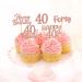 40 Pieces Rose Gold Glitter 40th Birthday Cupcake Toppers | Perfect for Teen Party Decorations - Buy Online on GoSupps.com