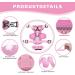 Adjustable Cat Dishes for Cats & Kittens | Line Set Soft Pink | International Shipping - Buy Online on GoSupps.com