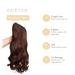 50cm Dark Auburn Ponytail Extensions - Curly Clip-In Braid Hair Extensions for Women | Synthetic Wavy Hair Parts - Buy Online on GoSupps.com