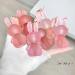 Super Cute Bunny Lip Glaze Keychain Lip Gloss - Portable Matte Velvet Lipstick Set (6 Pcs) for Girls | International Shipping - Buy Online on GoSupps.com