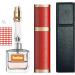 Travelofo Perfume Atomizer Refillable Empty 5 ml R-Red Leather Portable