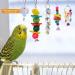 Seahelms 8-Piece Parrot Bird Toys Set - Natural Wood Chewing Hammock Bell & Swing for Nymphic Finches and Small Parrots - Colorful Bird Cage Enrichment - Buy Online on GoSupps.com