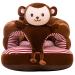 Baby Support Seat, Cute Baby Sofa Chair for Sitting Up, Comfy Plush Infant Seats (Monkey,W17.5" x H17.5") Monkey W17.5" x H17.5"