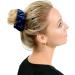 Premium Velvet Classic Hair Ties - 2pcs Plain Navy | Luxurious Hair Bands for Updo Ponytail Scrunchies - Buy Online on GoSupps.com