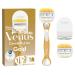 Venus ComfortGlide Coconut Razor + 2 Blades + Shower Hanger