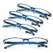 Teraise reading glasses men anti-blue reading glasses light fashion comfortable reading glasses women/reading aid robust computer reading glasses with blue light filter including feather hinge 4.0x blue