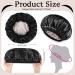 Buy 2-Piece Satin Hair Hood Set - Double-Sided Sleep Caps for Women & Girls | Breathable Bonnets in Black & Pink | Nighttime Hair Protection - Buy Online on GoSupps.com