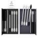 BOETECO Reusable qtip Ear Swab and Makeup Swabs Kit. 2 Cases with 8 Reusable Silicone Cotton Swabs for Ears Baby Beauty (8Swabs 2Cases Black & Grey) 10 Piece Set Black & Grey