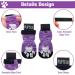 Pupeck Double-Sided Anti-Slip Dog Socks - Adjustable Strap Indoor Dog Shoes for Summer | Large Purple (2 Pairs) - Traction Control & Paw Protection - Buy Online on GoSupps.com
