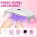 Krofaue 36W UV LED Nail Lamp - Cordless Rechargeable Nail Light with 23 Beads & Digital Display for Gel Polish - Portable 60s/120s/300s Timer - Buy Online on GoSupps.com
