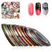 White Nail Striping Tape Rolls for DIY Nail Art Decoration - Line Stickers for Perfect Nail Tips - Buy Online on GoSupps.com