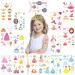 VIWIEU Glitter Princess Temporary Tattoos for Kids Bulk 15 Sheets  Girls Shinning Birthday Party Favor Gift  Children Body Decorations Pi ata Fillers - Crown  Unicorn  Butterfly  Dress Tattoos