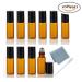 ELFENSTALL 5ml Amber Glass Roller Bottles - Set of 20 | Metal Ball for Essential Oils | Aromatherapy Perfumes and Lip Balms | Includes 3ml Dropper - Buy Online on GoSupps.com