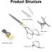 Filhome Professional Thinning Scissors for Dogs - Double Sided Stainless Steel Blades - Grooming Shears for Pets - Blue Crystal Screw - Buy Online on GoSupps.com
