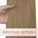 FESHFEN Blonde Straight Ponytail Extension 16 inch - Synthetic Hair Wrap Around Clip in Ponytail Hairpiece for Women and Girls - Buy Online on GoSupps.com