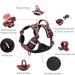 Premium Heele Dog Crockery & No-Pull Harness - Adjustable Reflective Harness for Medium Dogs | Soft Breathable Padded Handle - Black-Red Checkered - Buy Online on GoSupps.com