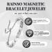 Shop RainSo Women's Adjustable Stainless Steel Magnetic Bracelet with Crystal Design - Elegant Silver Jewelry for All Occasions - Buy Online on GoSupps.com