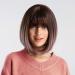 Short Brown Bob Wig for Women - Brazilian Synthetic Straight Cosplay Hair for 50s 60s 80s Parties - Buy Online on GoSupps.com