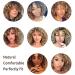 Shoulder Length Afro Curly Wig for Black Women | Brown Mixed Blonde Kinky Wig with Bangs | Heat Resistant - Buy Online on GoSupps.com