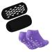 2 Pairs Moisturizing Gel Socks, Hydrating Socks, Spa Socks for Repairing and Softening Dry Cracked Foot Skin, Black and Purple