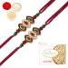Ghasitaram Gifts Rakhi for Brother Rakhis Online - Set of 2-J-5429 Jewel Rakhis with 200 GMS of Soan Papdi Set of 2 Rakhis with 200 gms of Soan Papdi