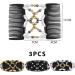 3 Pieces of Beaded Hair Comb Versatile Hair Comb Women's Hair Comb Slide Comb Bun Clip Magic Bead Hair Comb Elastic Hair Clip Suitable for Creating Various Hairstyles (Gun Black White Gold) - Buy Online on GoSupps.com